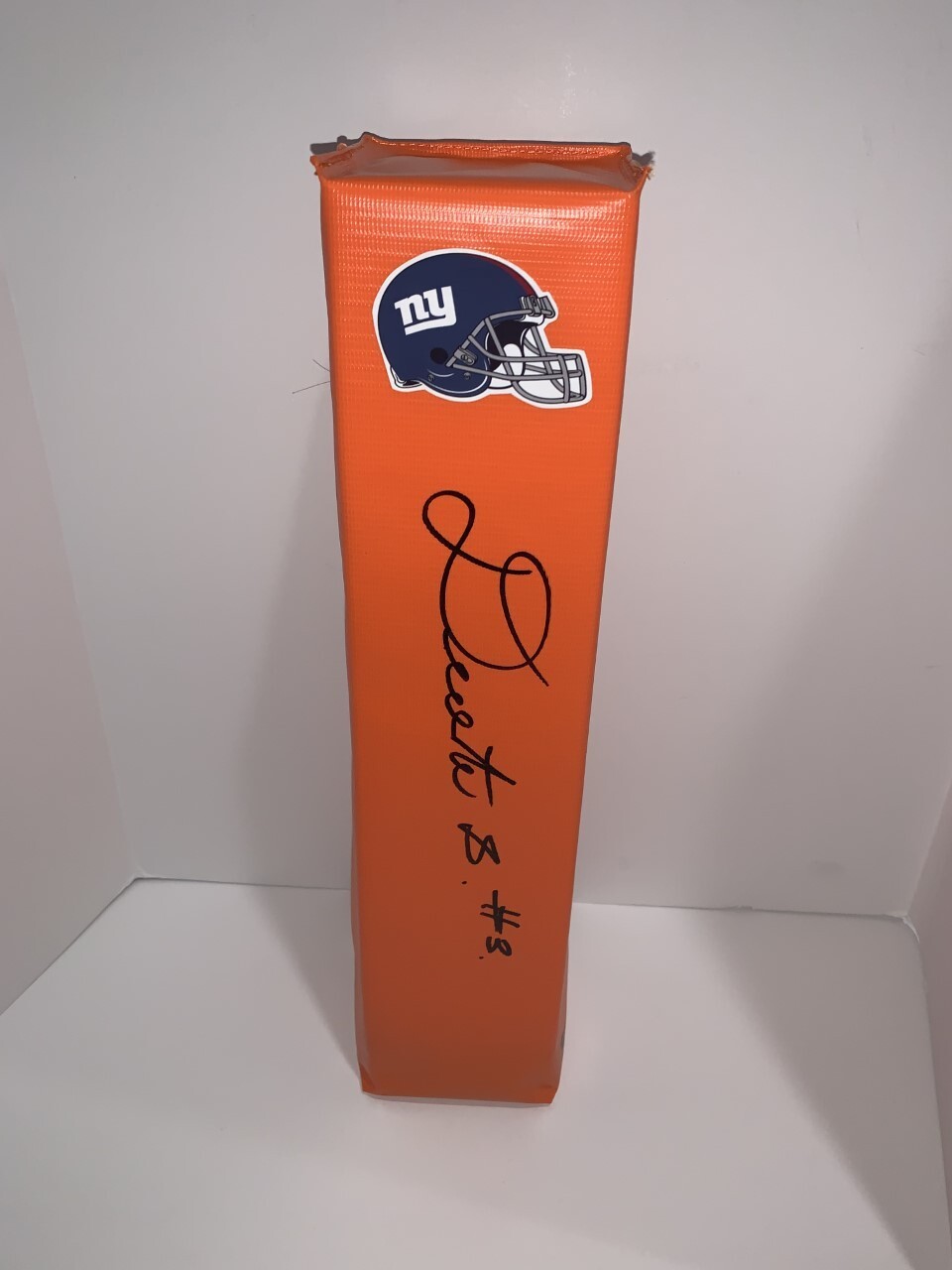 DEONTE BANKS SIGNED TOUCHDOWN PYLON NEW YORK GIANTS FOOTBALL PROOF
