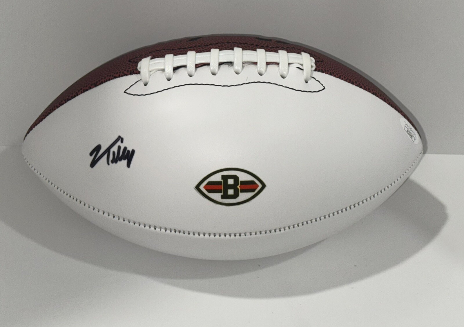 CEDRIC TILLMAN SIGNED FOOTBALL CLEVELAND BROWNS PROOF JSA COA
