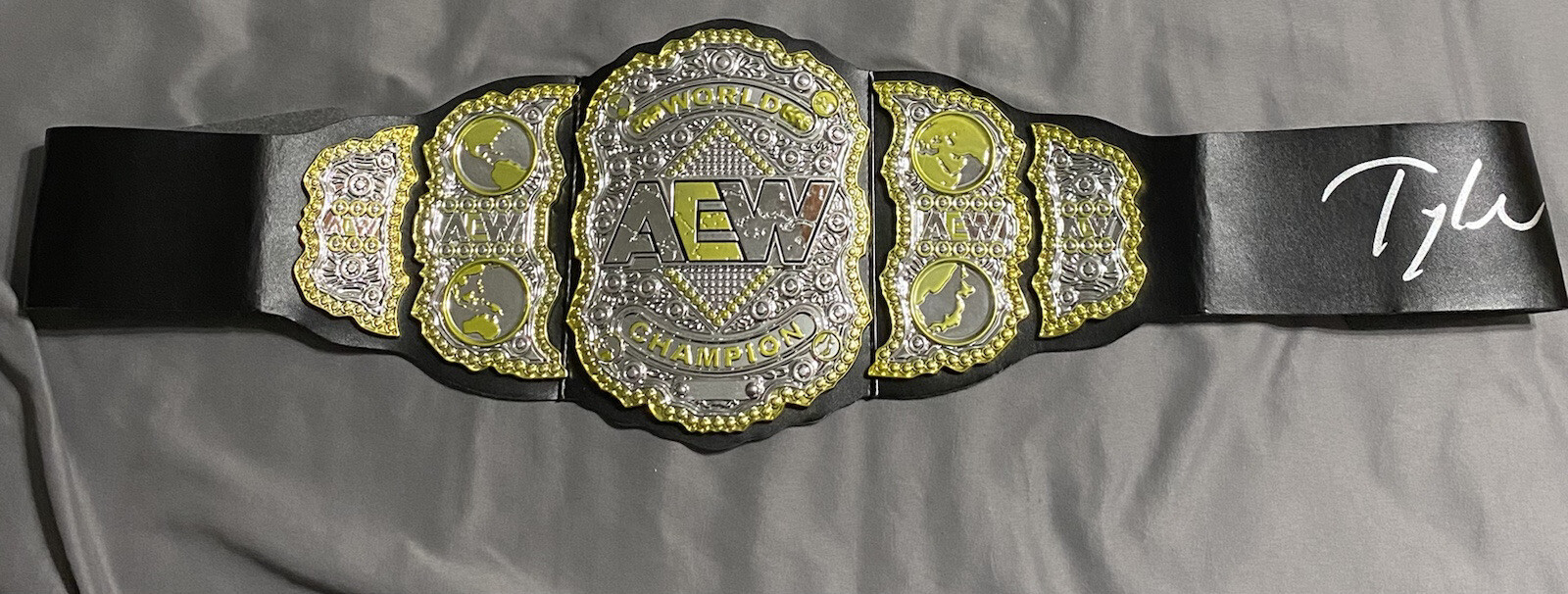 Tony Khan Signed AEW Toy Championship Belt Wrestling CEO RARE PROOF
