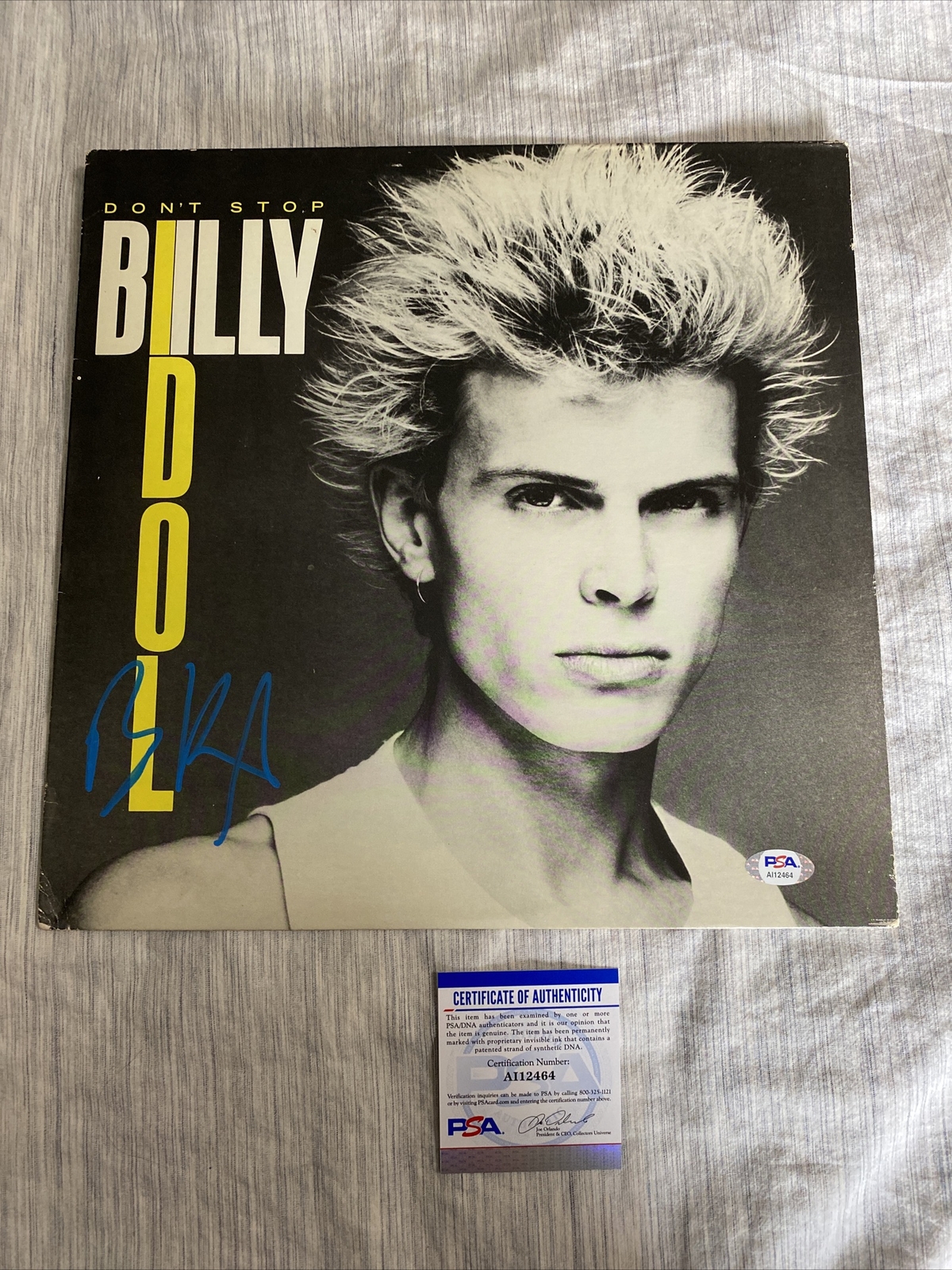 Billy Idol Signed Autographed Don’t Stop Vinyl Record PSA COA Music Legend
