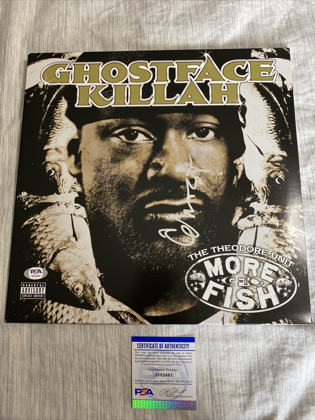 Ghostface Killah signed autographed solo vinyl record More Fish PSA COA PROOF
