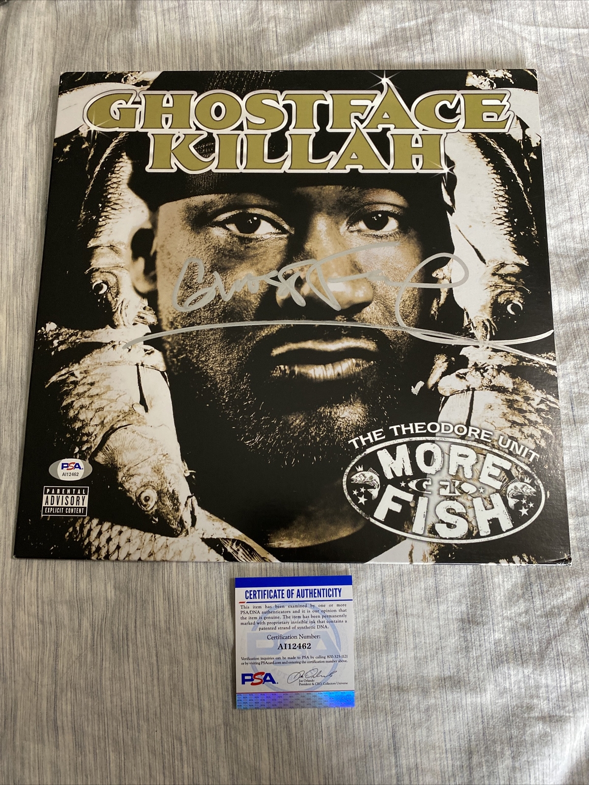 Ghostface Killah signed autographed solo vinyl record More Fish PSA COA PROOF
