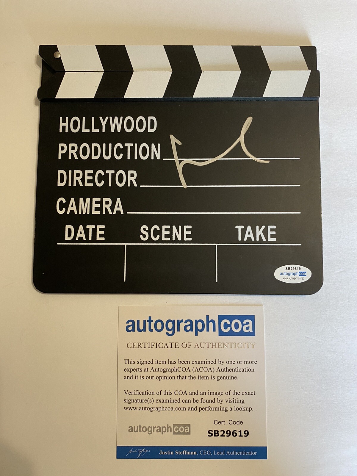 Maggie Gyllenhaal signed autographed director clapboard ACOA Rare
