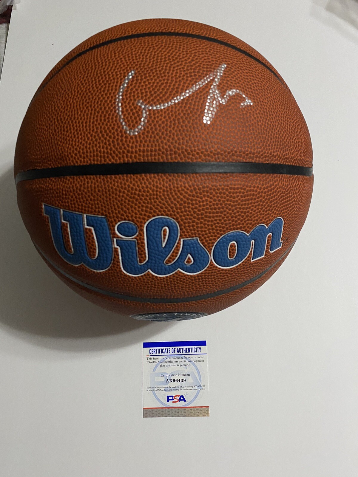 Rudy Gobert Autographed Signed Wilson MN Timberwolves Logo NBA Basketball PSA
