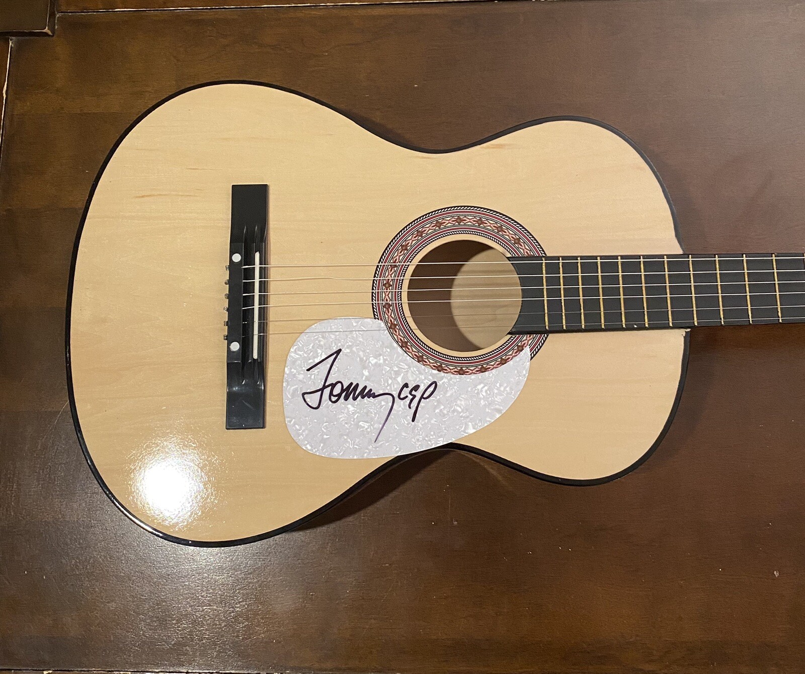 Tommy Emmanuel Guitarist Guitar legend Signed autograph acoustic guitar PROOF
