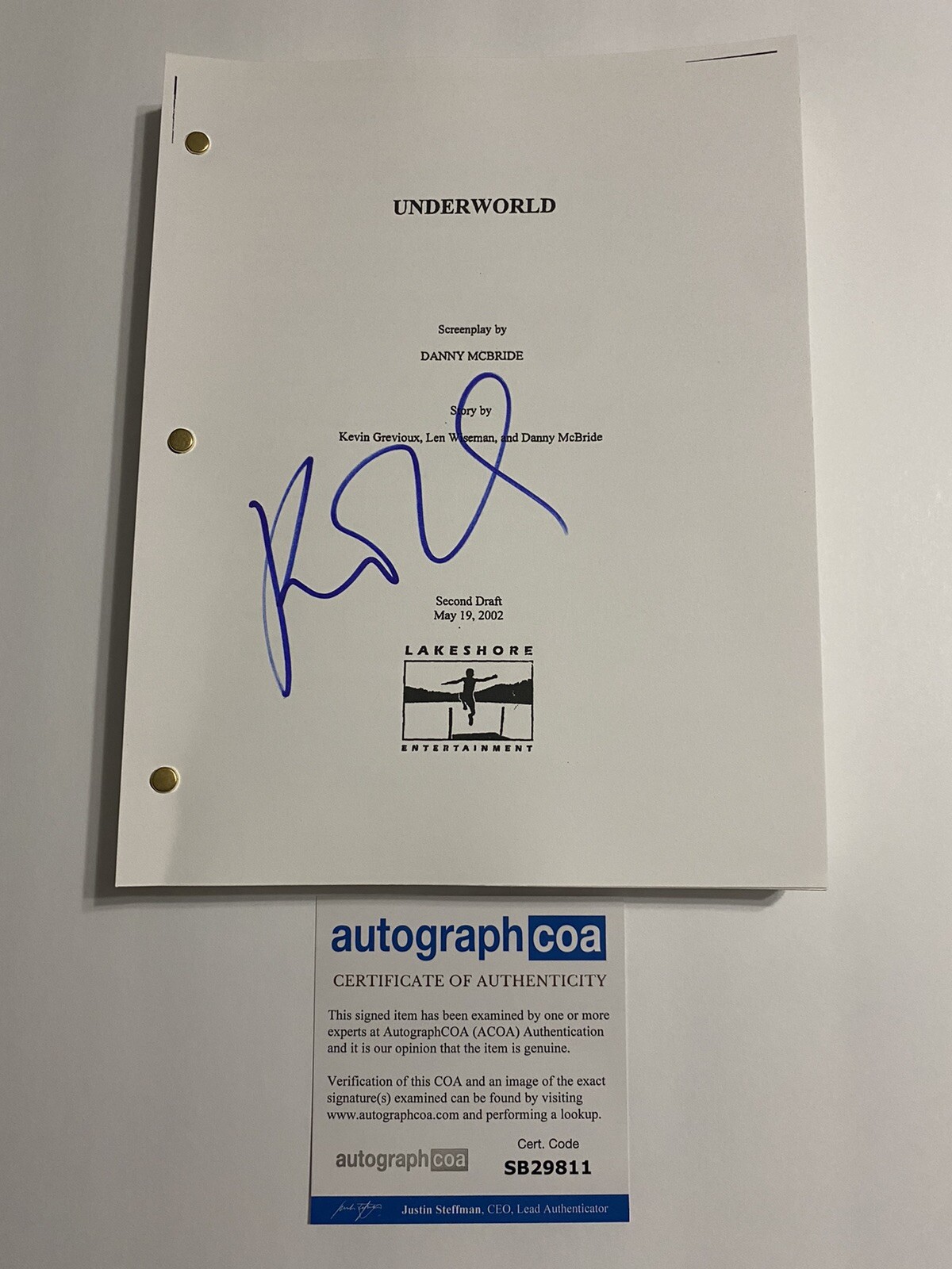KATE BECKINSALE SIGNED AUTOGRAPH ‘Underworld’ FULL MOVIE SCRIPT ACOA
