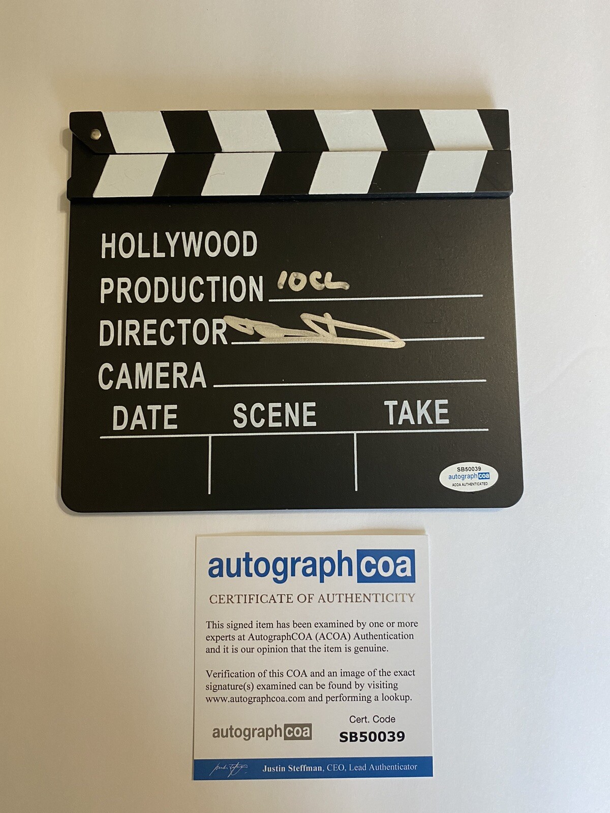 Dan Trachtenberg Signed Autographed Movie Clapper ‘10 Cloverfield Lane’ ACOA
