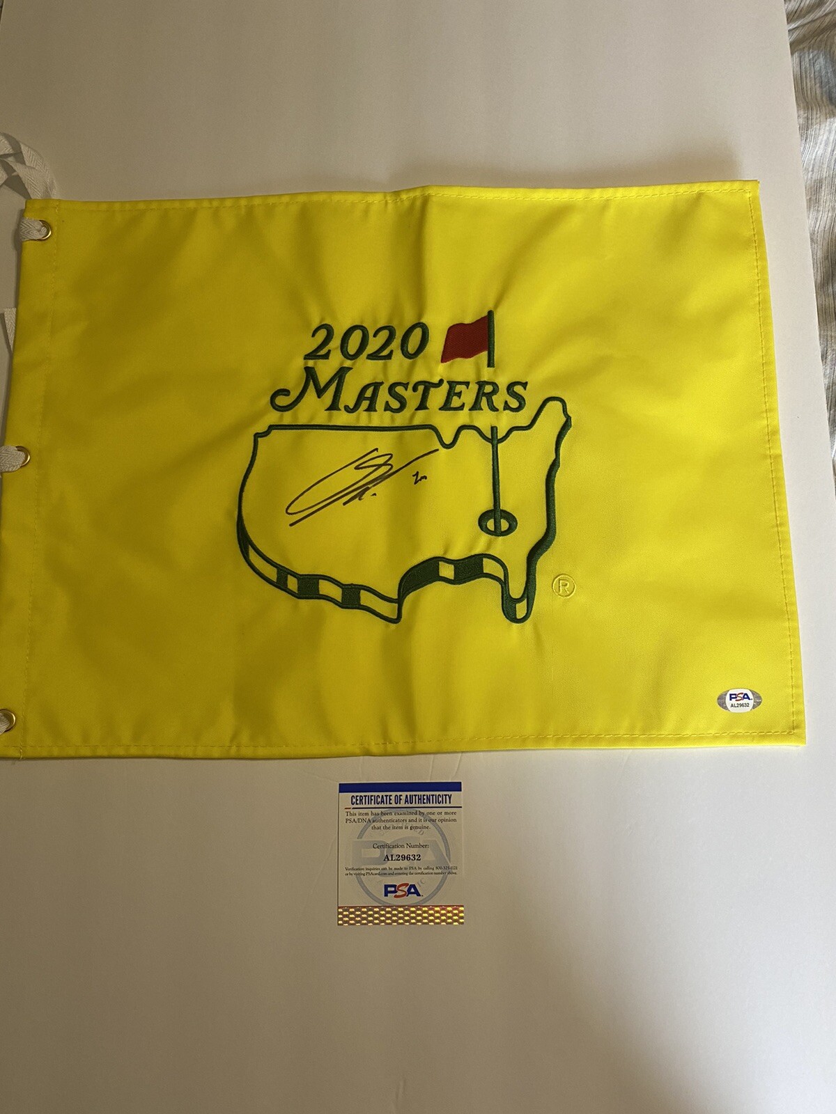 SUNG-JAE Sungjae IM KOREAN SIGNED AUTOGRAPHED Pin Flag Masters 2020 PGA PSA COA
