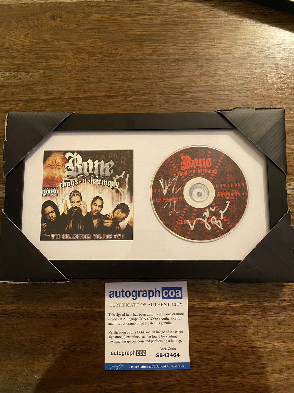 BONE THUGS N HARMONY SIGNED Framed CD Autograph ACOA Krayzie And LAYZIE
