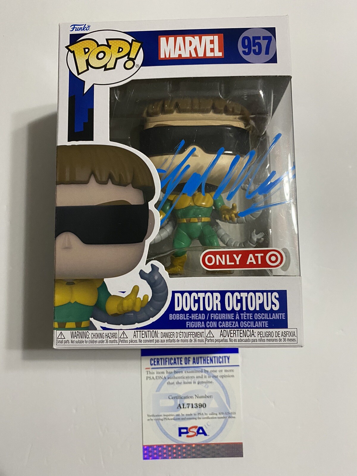 ALFRED MOLINA SIGNED AUTOGRAPHED DOCTOR OCTOPUS FUNKO POP DOC OCK SPIDER-MAN PSA COLLECTIBLE MEMORABILIA