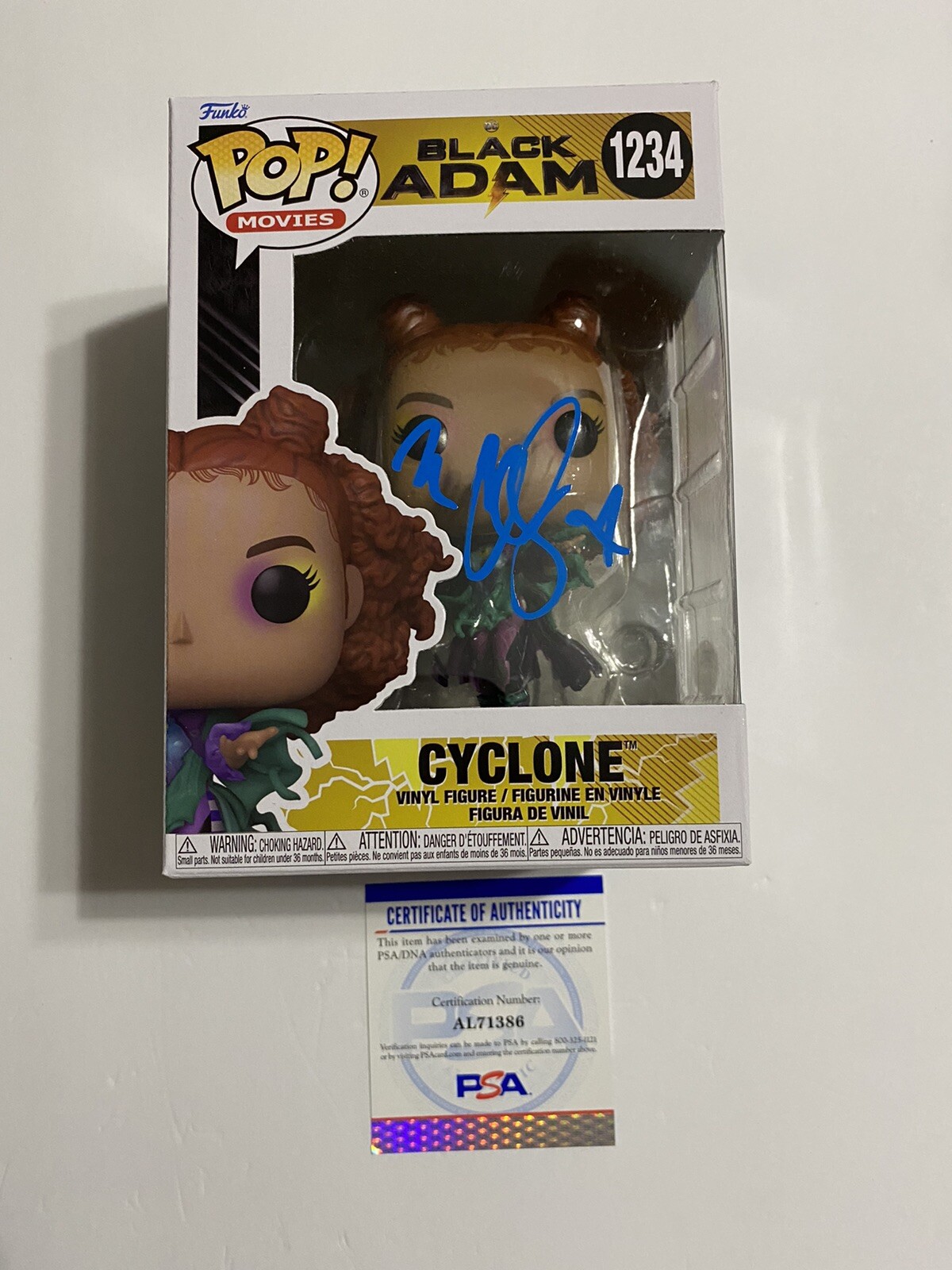 Quintessa Swindell signed Autograph ‘Cyclone’ funko pop Black Adam PSA Rare
