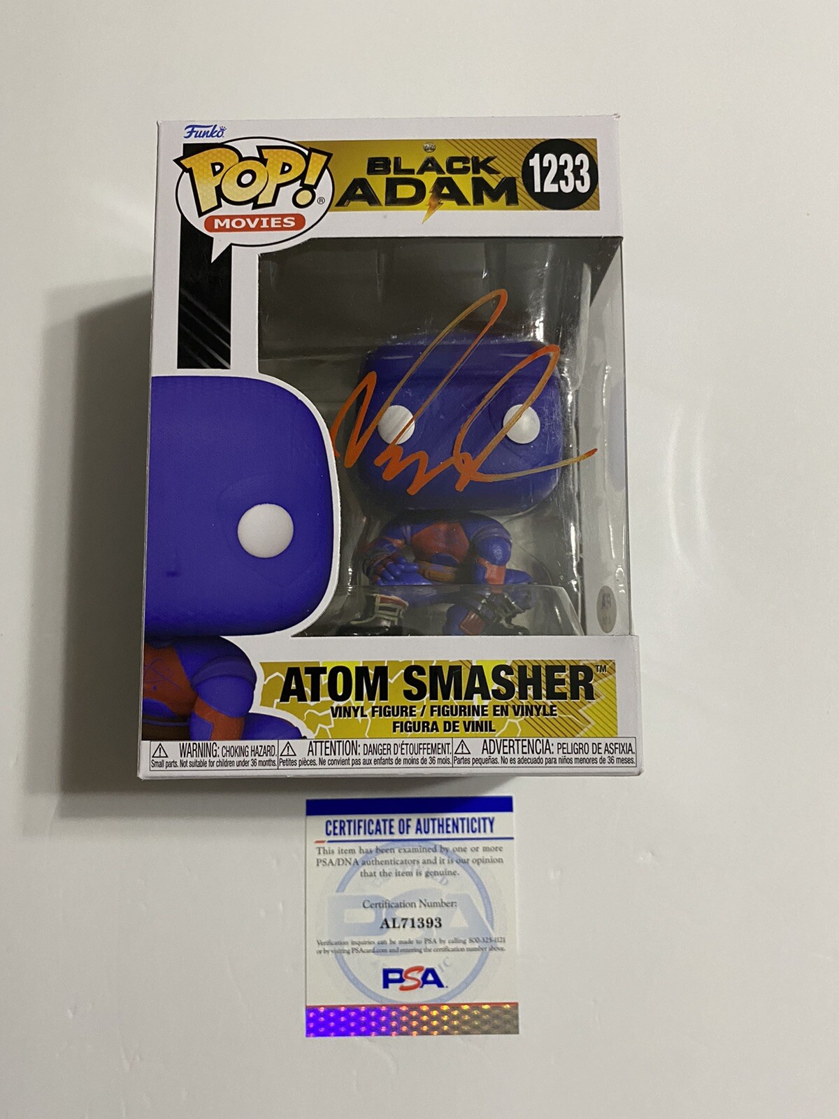 Noah Centineo Signed Autograph ‘Atom Smasher’ funko pop Black Adam PSA Rare
