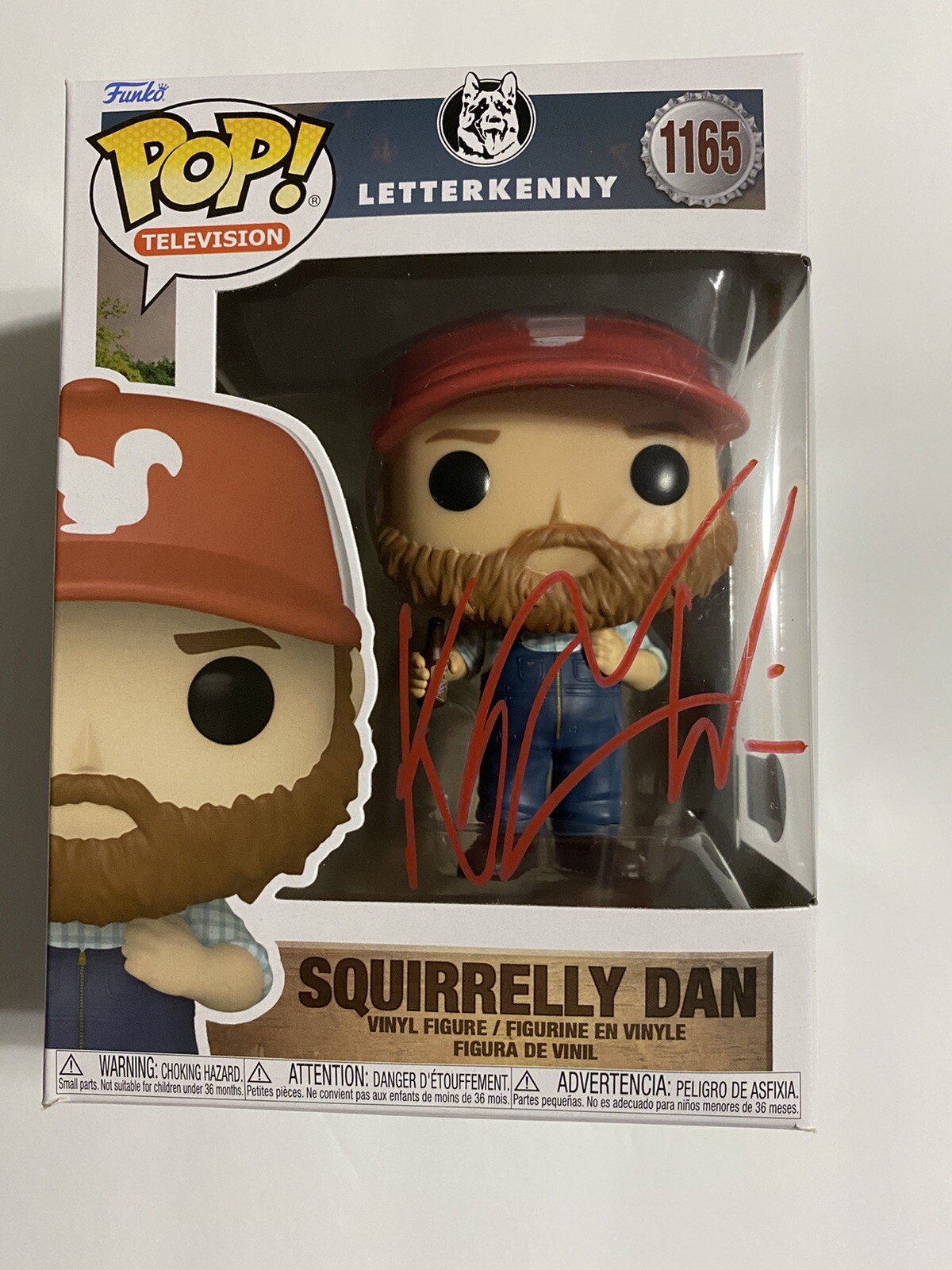 K Trevor Wilson Letterkenny ‘Squirrelly Dan’ Signed Autograph Funko Pop Beckett
