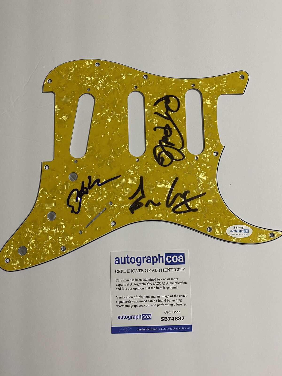 JANE’S ADDICTION Band SIGNED AUTOGRAPHED Electric Guitar Pickguard ACOA Perry
