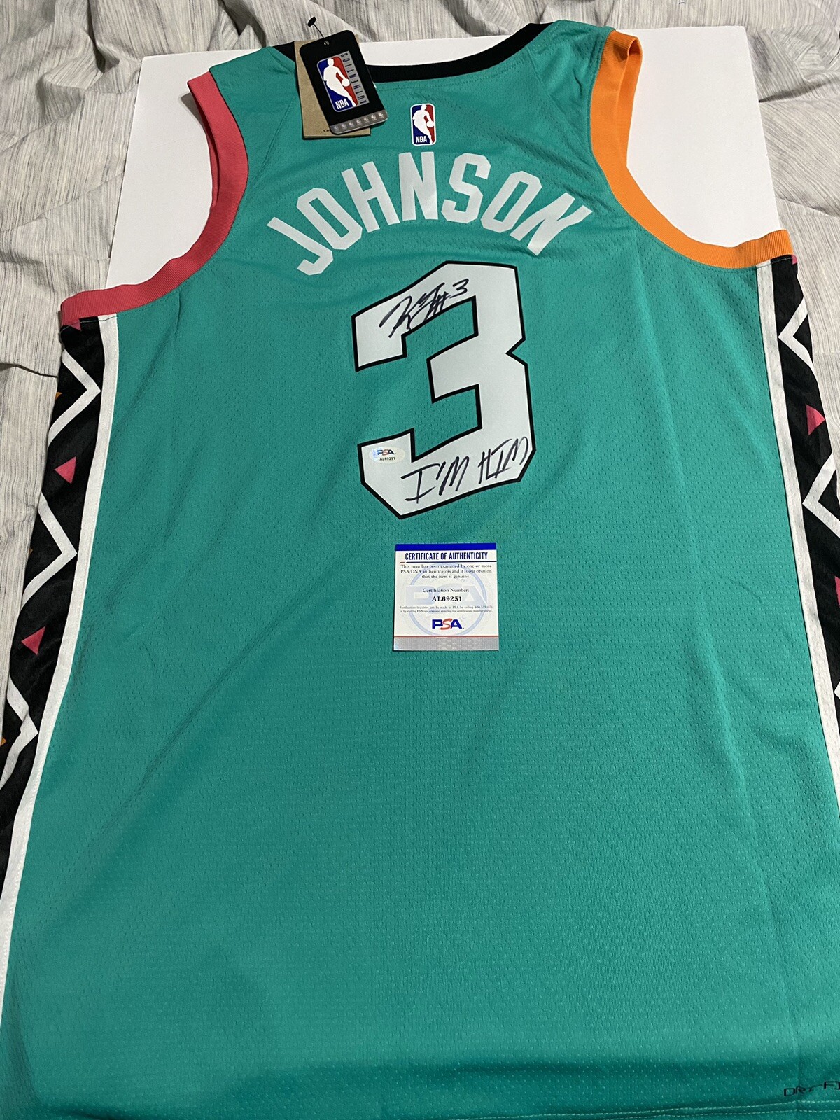 Keldon Johnson Signed San Antonio Spurs Authentic Jersey Autographed PSA
