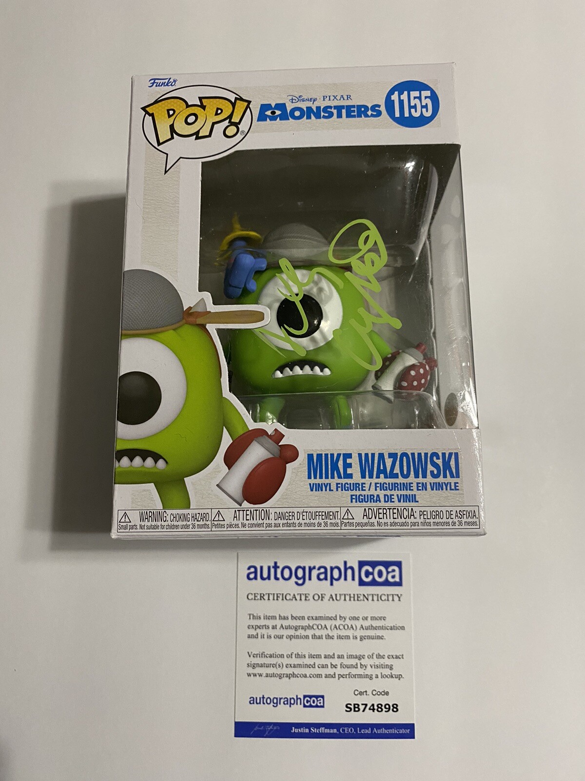 Billy Crystal Signed Autograph Disney Monsters Inc Mike Wazowski Funko POP ACOA
