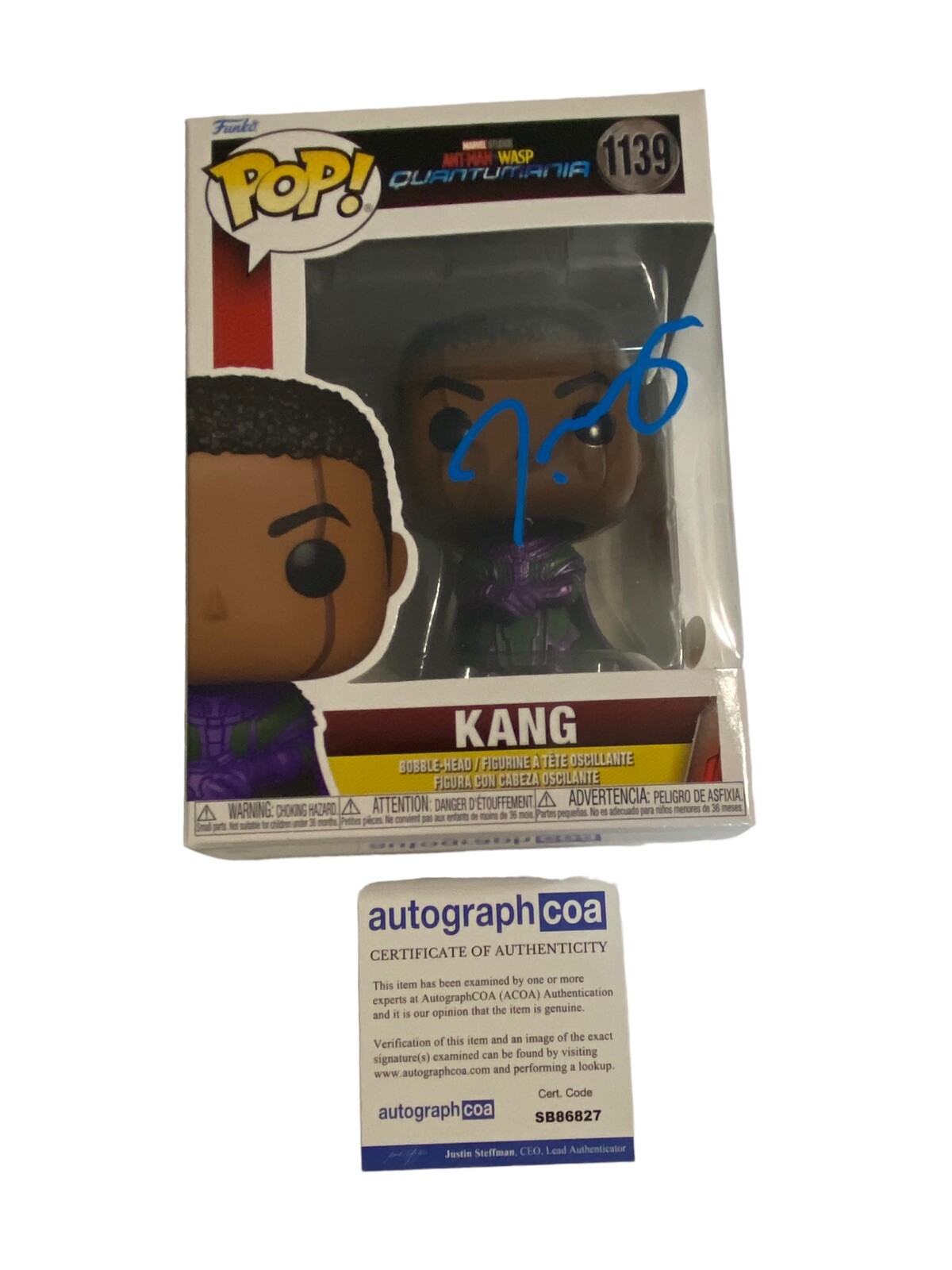 Jonathan Majors Signed Autographed Kang Funko Pop Ant-Man Quantumania ACOA
