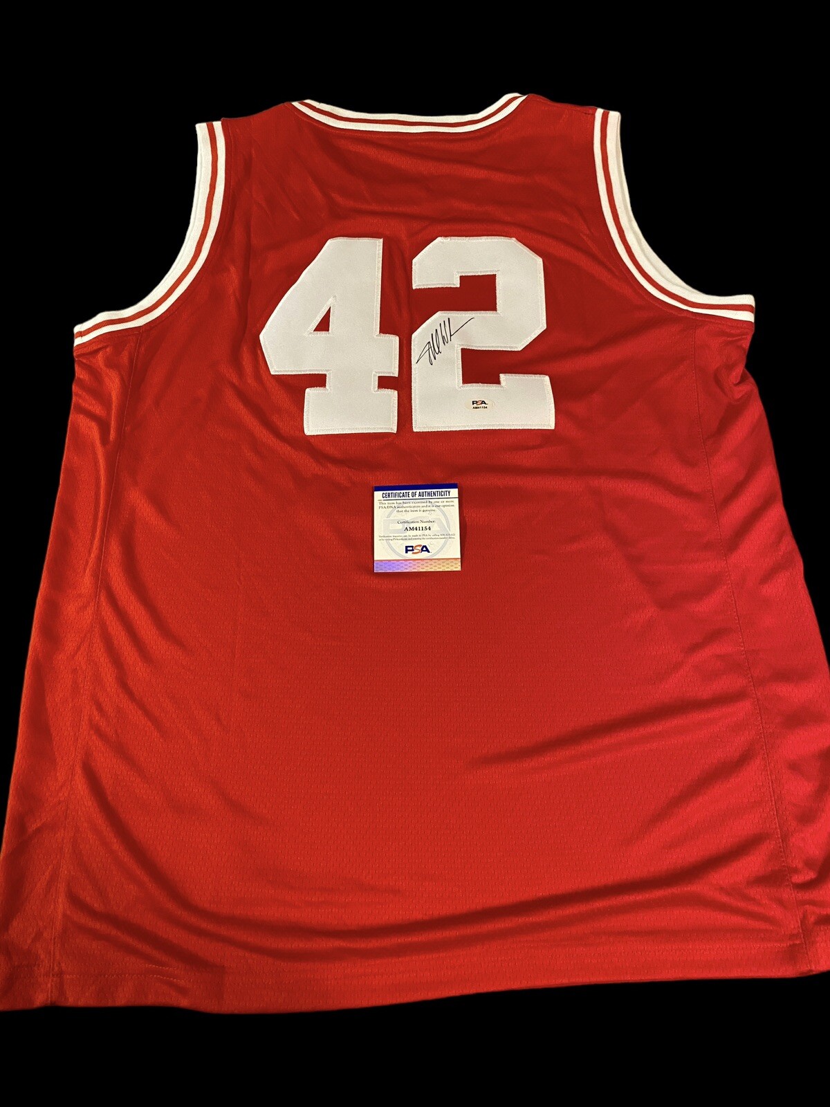 Mike Woodson Indiana Hoosiers Legend Coach SIGNED JERSEY PSA CERTIFIED Rare
