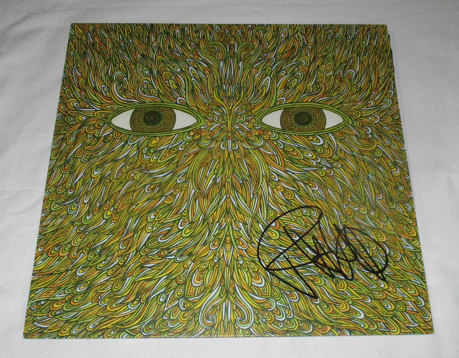FLYING LOTUS SIGNED PATTERN + GRID WORLD VINYL RECORD STEVEN ELLISON JSA
