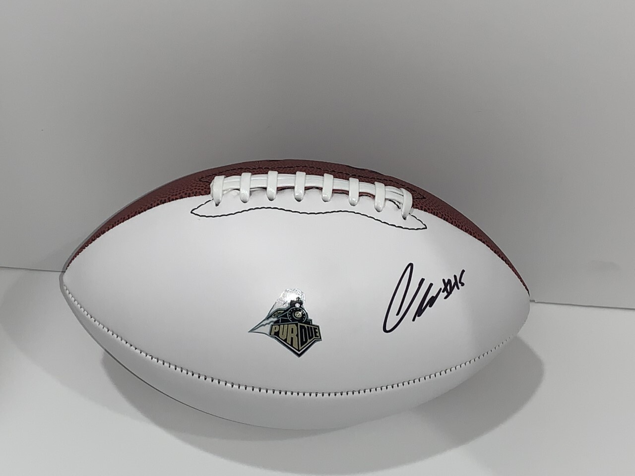 CHARLIE JONES SIGNED FOOTBALL PURDUE BOILERMAKERS NFL STAR PROOF
