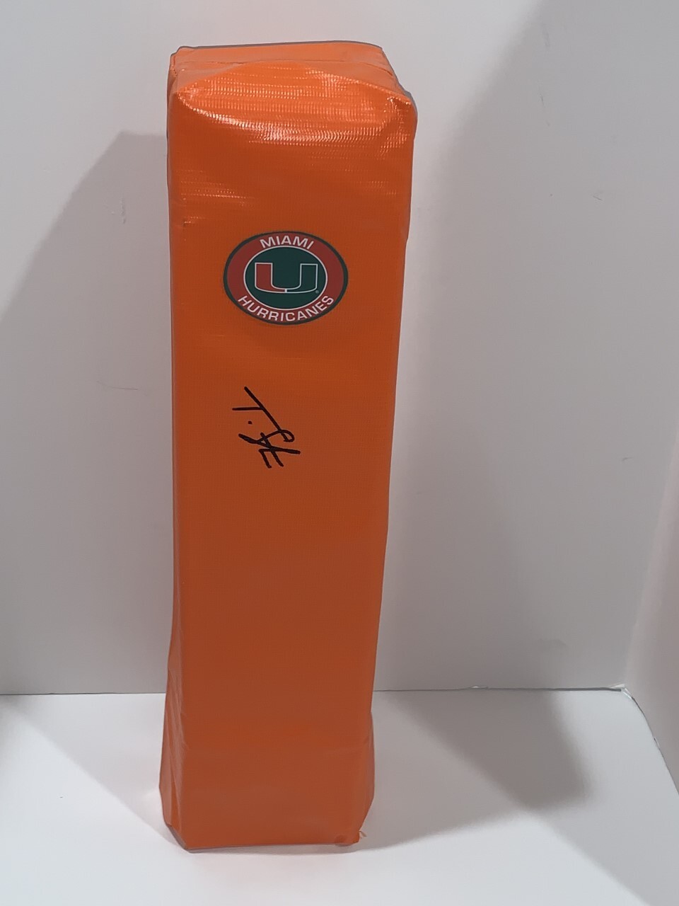 TYRIQUE STEVENSON SIGNED TOUCHDOWN PYLON MIAMI HURRICANES NFL STAR PROOF
