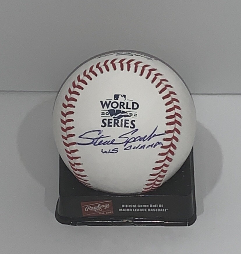 STEVE SPARKS SIGNED 2022 WORLD SERIES BASEBALL HOUSTON ASTROS PROOF
