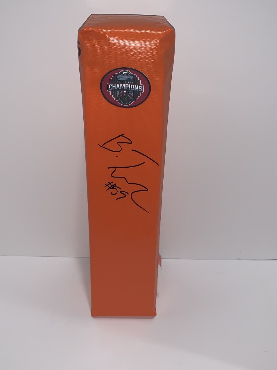 BRODERICK JONES SIGNED TOUCHDOWN PYLON GEORGIA BULLDOGS BCS CHAMPIONS PROOF
