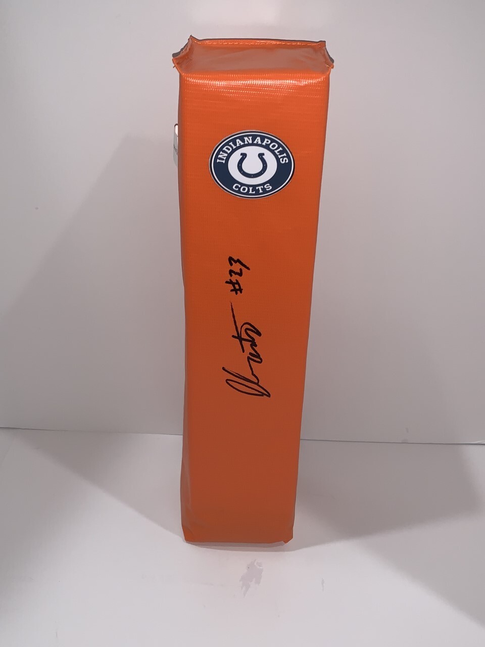 JULIUS BRENTS SIGNED TOUCHDOWN PYLON INDIANAPOLIS COLTS NFL STAR PROOF
