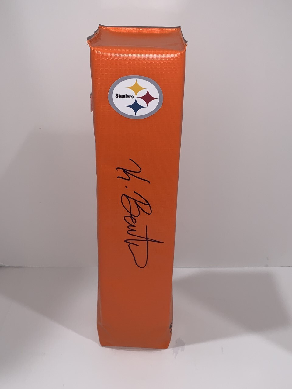 KEEANU BENTON SIGNED TOUCHDOWN PYLON PITTSBURGH STEELERS NFL STAR PROOF
