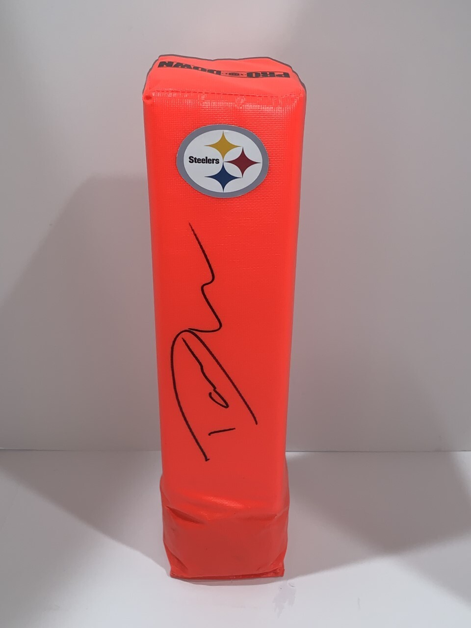 DARNELL WASHINGTON SIGNED TOUCHDOWN PYLON PITTSBURGH STEELERS PROOF
