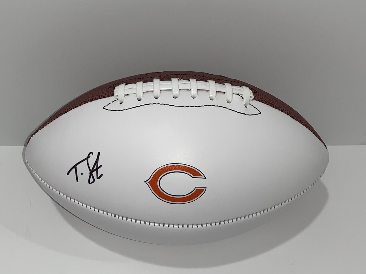 TYRIQUE STEVENSON SIGNED FOOTBALL CHICAGO BEARS NFL STAR PROOF
