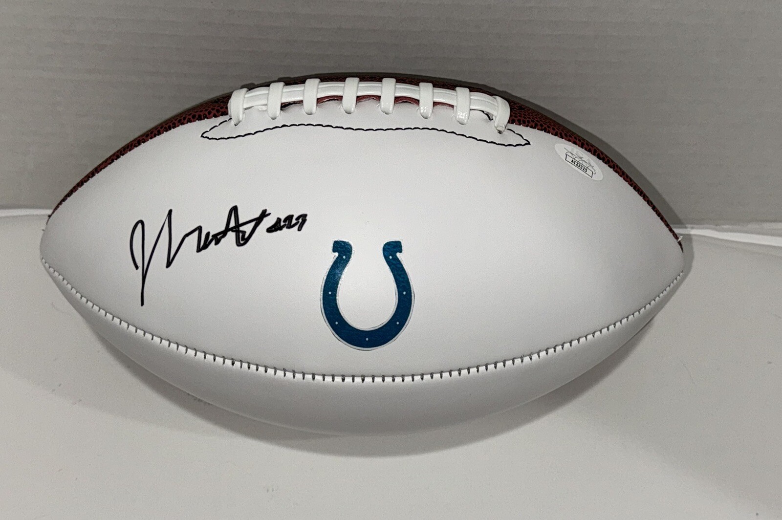 JULIUS BRENTS SIGNED FOOTBALL INDIANAPOLIS COLTS NFL STAR PROOF

