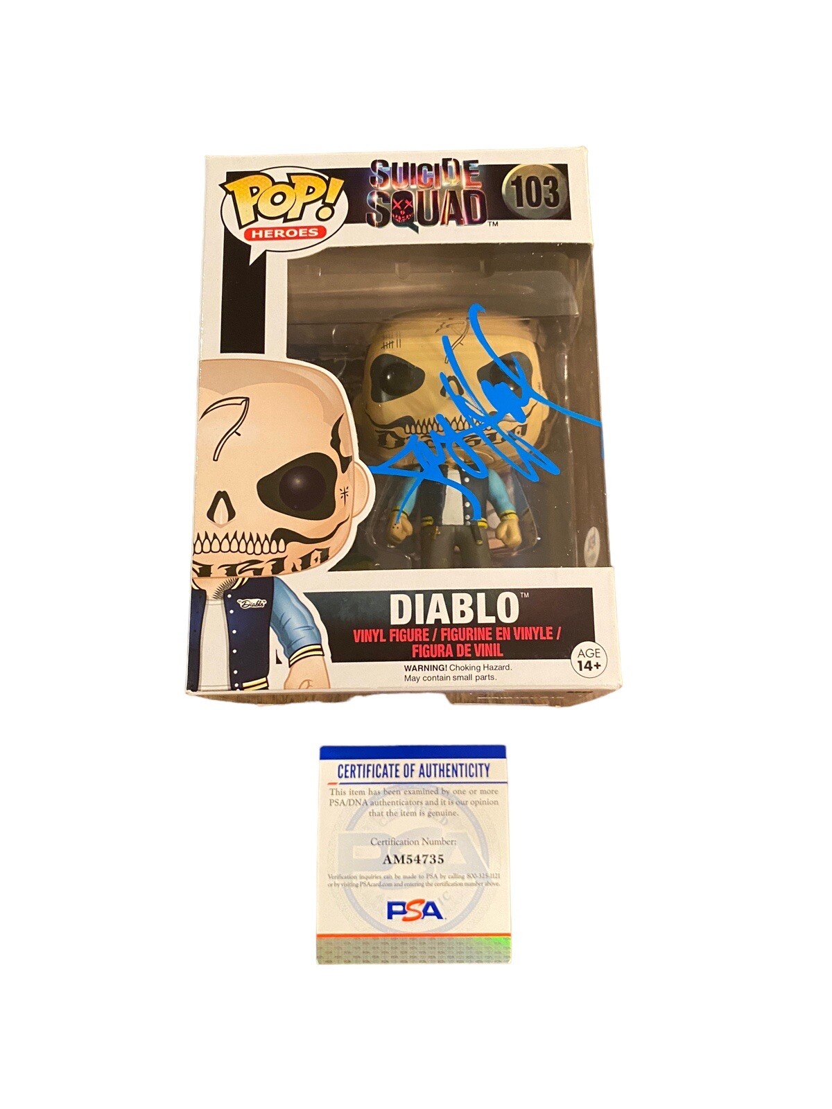 Jay Hernandez ‘Suicide Squad’ Signed Autograph ‘Diablo’ Funko Pop PSA
