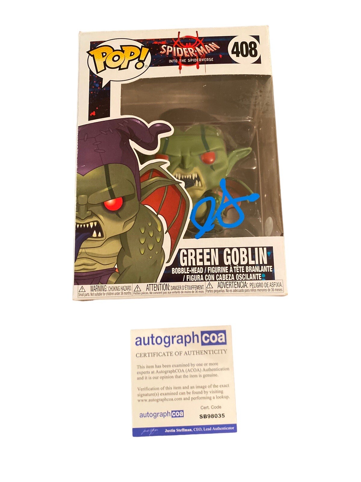 Jorma Taccone ‘Spider-Man’ Signed Autograph ‘Green Goblin’ Funko Pop ACOA
