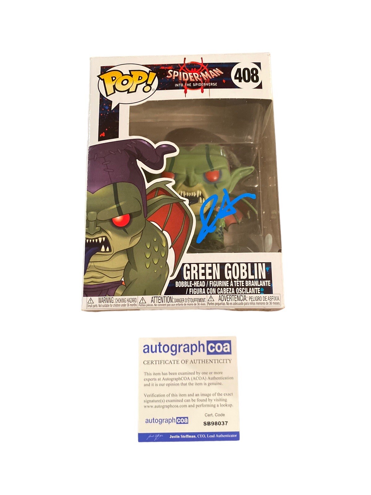 Jorma Taccone ‘Spider-Man’ Signed Autograph ‘Green Goblin’ Funko Pop ACOA
