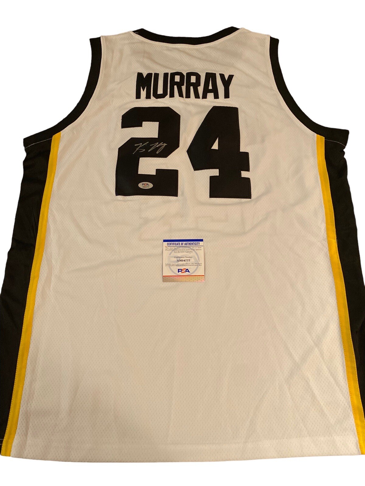 Kris Murray Iowa Hawkeyes Basketball Star Signed Autographed Custom Jersey PSA
