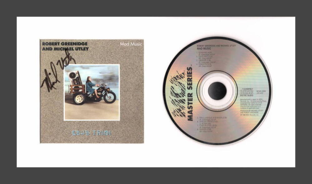 Michael Utley Signed Autograph Framed CD Display Jimmy Buffett Coral Reefer Band
