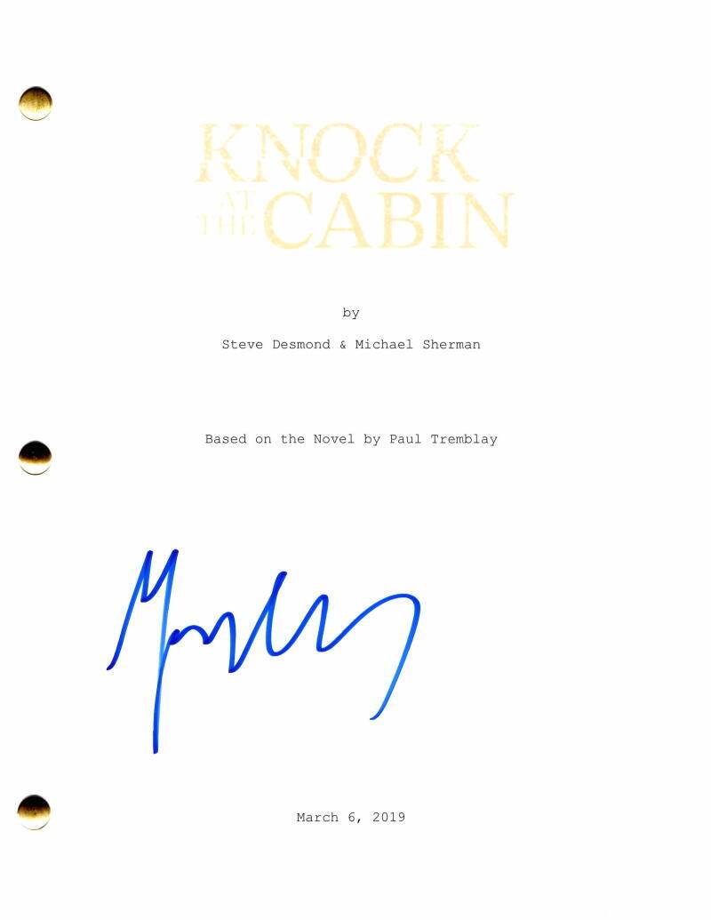 M Night Shyamalan Signed Autograph Knock at the Cabin Full Movie Script - Rare
