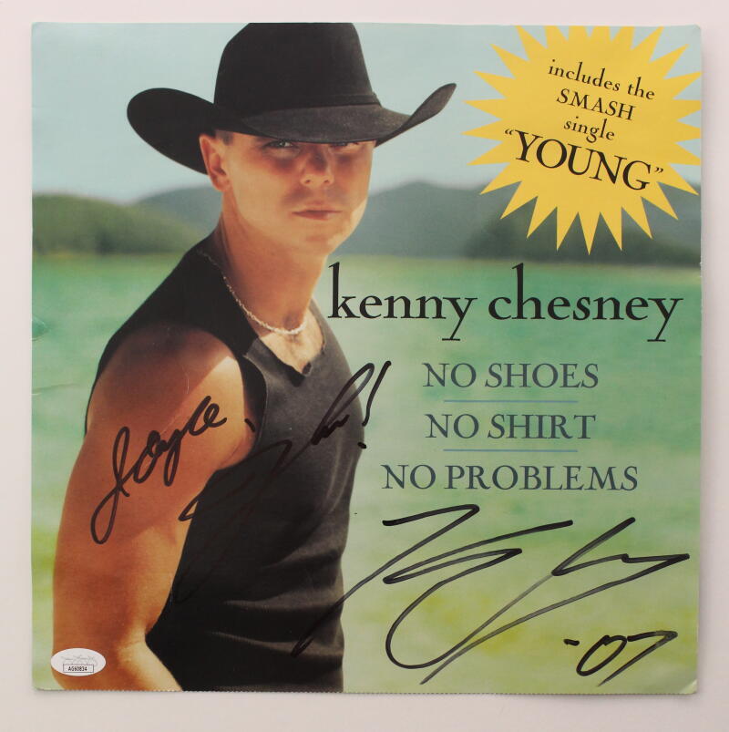 Kenny Chesney Signed Autograph 12x12 Album Vinyl Record Insert w/ JSA COA
