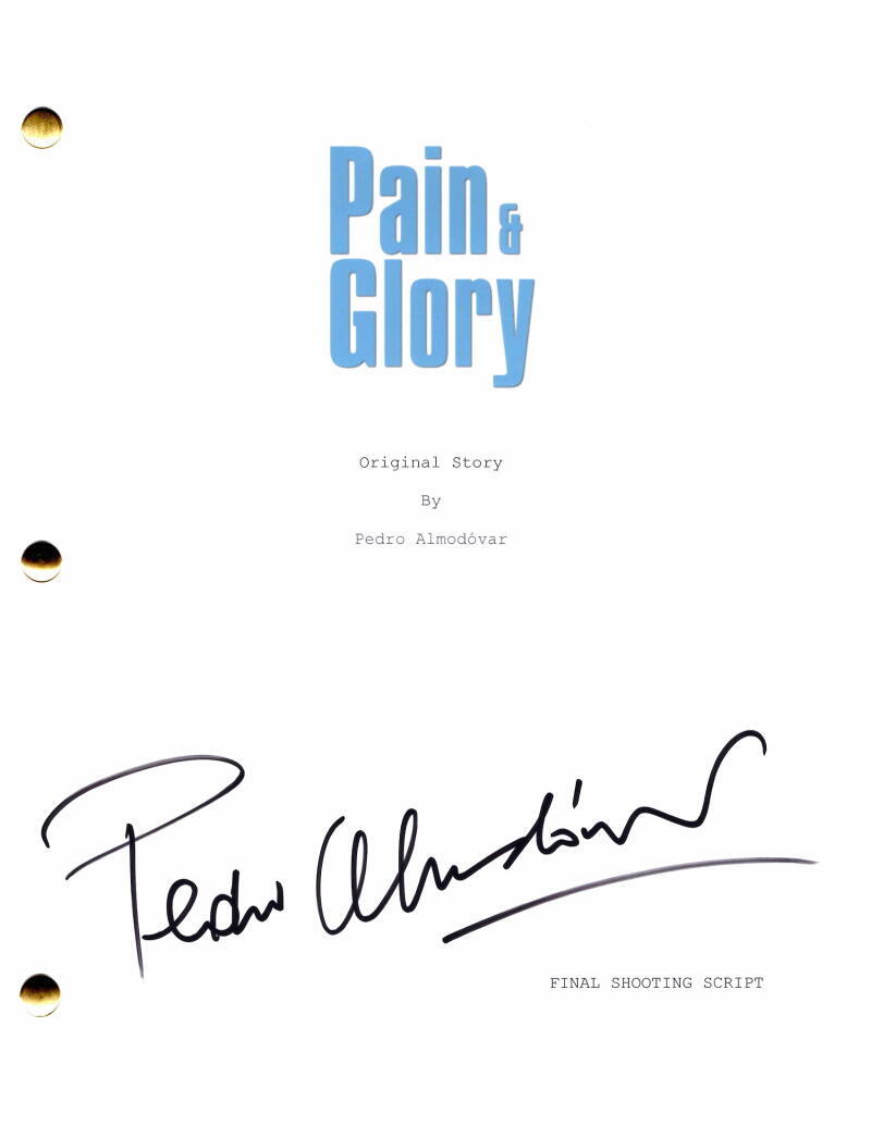 Pedro Almodovar Signed Autograph Pain & Glory Movie Script - w/ Antonio Banderas
