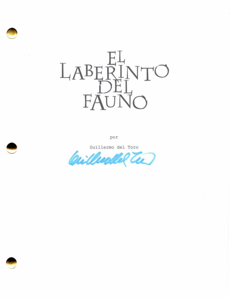 Guillermo del Toro Signed Autograph El Laberinto del Fauno Full Movie Script
