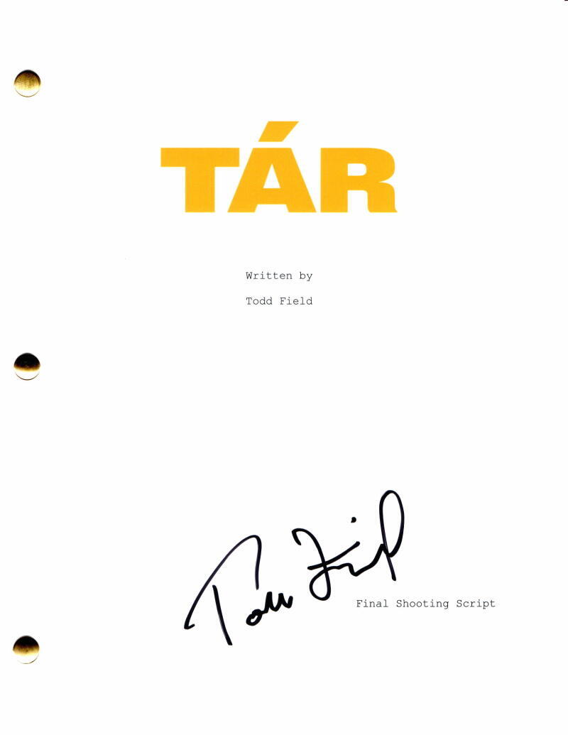 Todd Field Signed Autograph Tar Full Movie Script - Starring Cate Blanchett Rare
