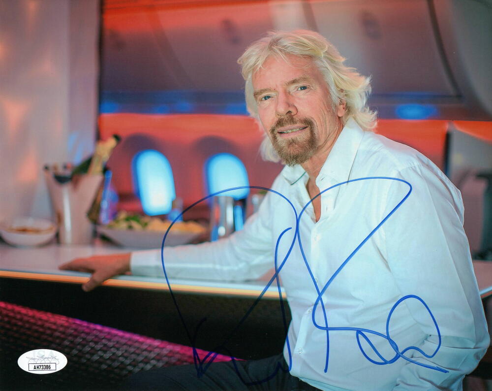 Richard Branson Signed Autograph 8x10 Photo - Virgin Galactic Billionaire JSA
