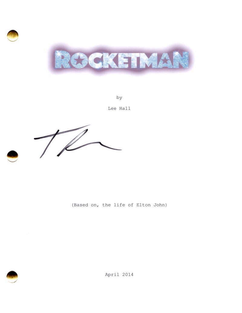 Taron Egerton Signed Autograph Rocketman Full Movie Script - Based on Elton John
