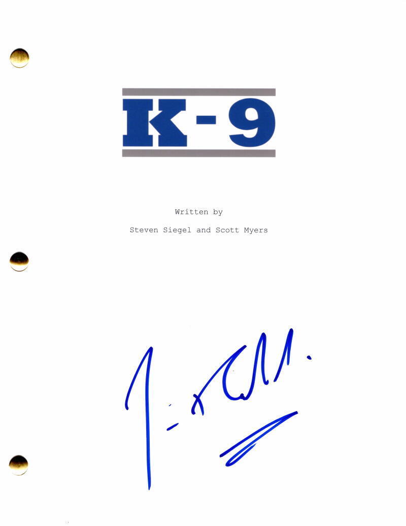 Jim Belushi Signed Autograph K-9 Full Movie Script - According to Jim Star
