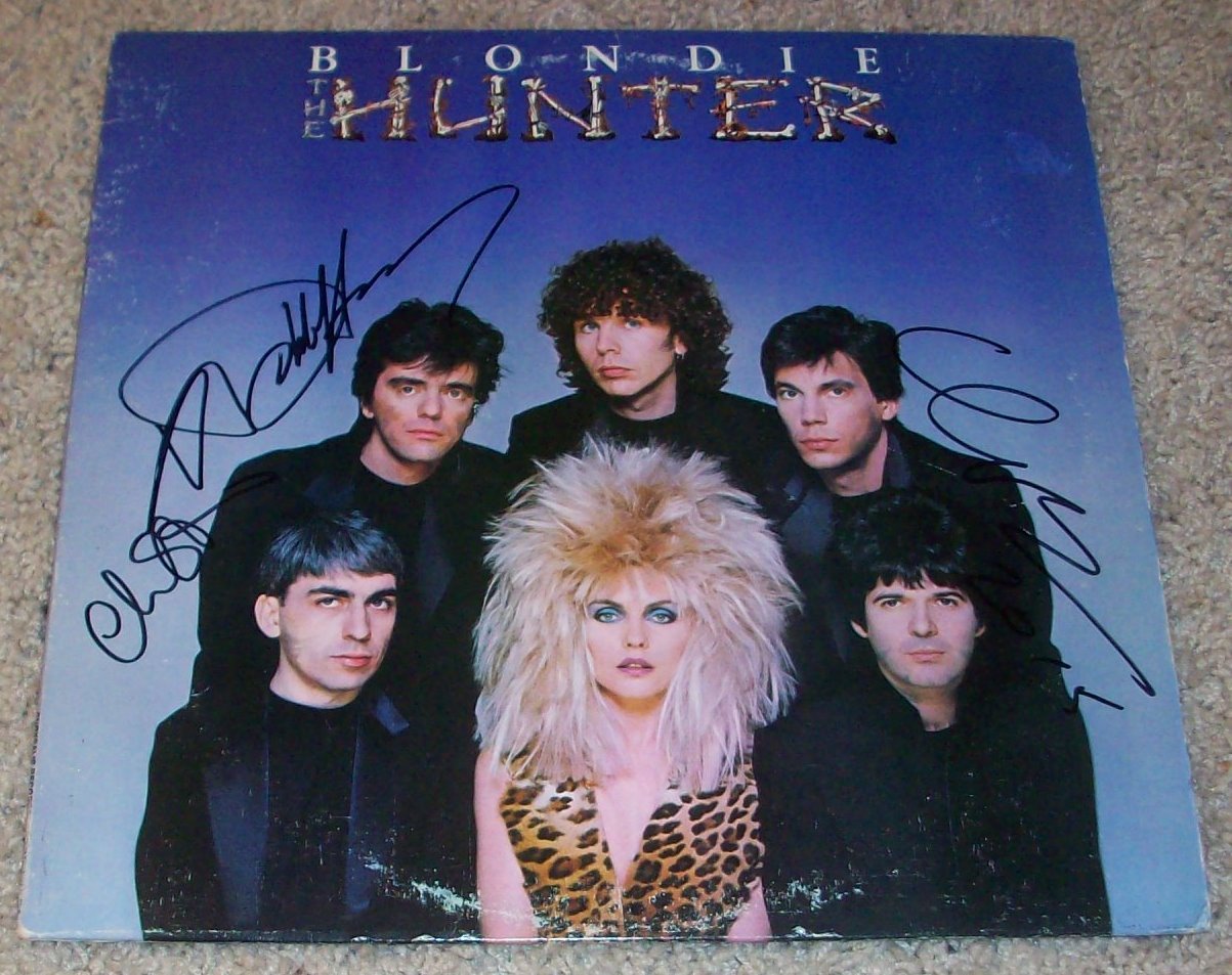BLONDIE SIGNED AUTOGRAPH THE HUNTER VINYL ALBUM w/EXACT PROOF DEBBIE HARRY +2
