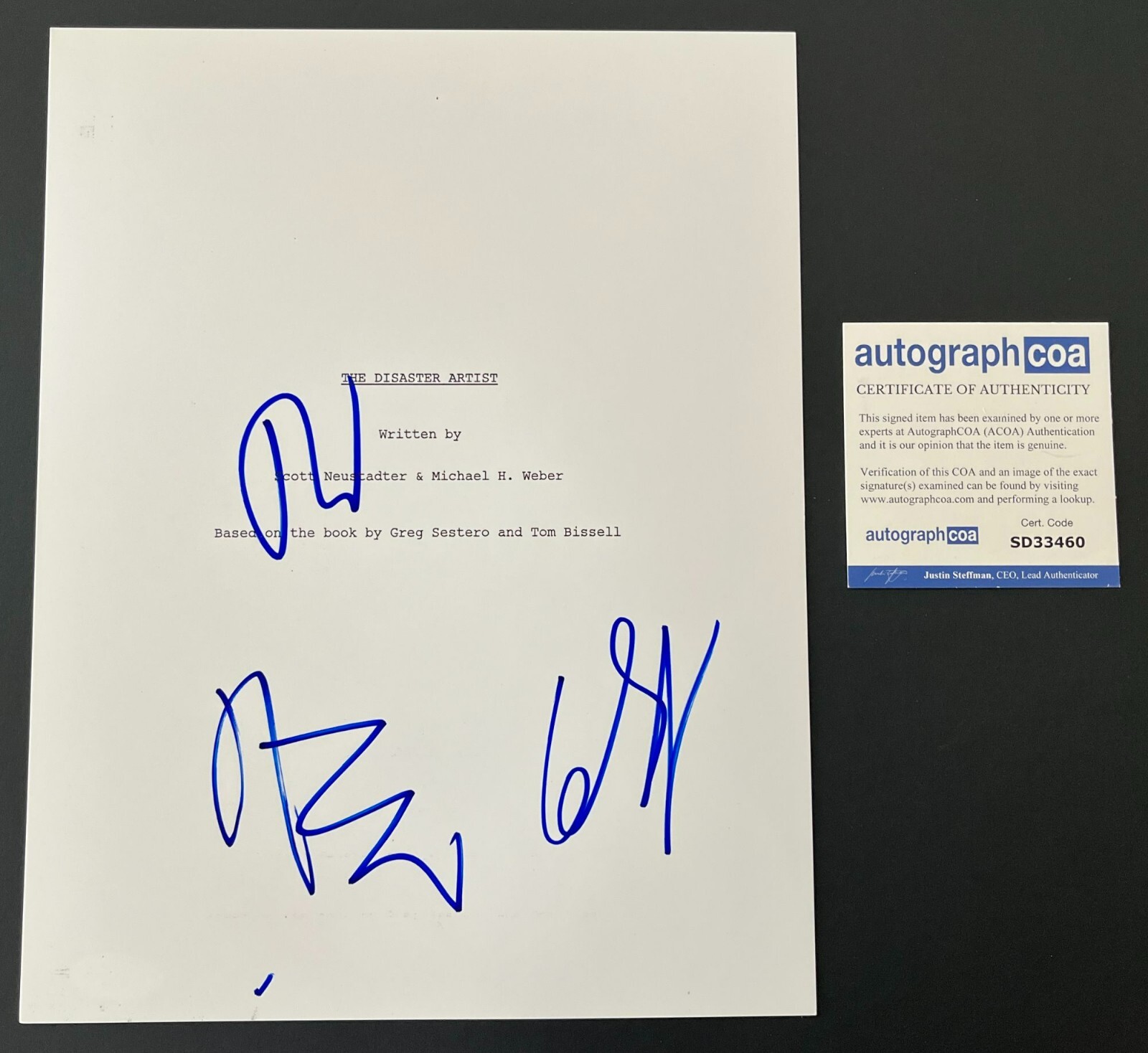 JAMES FRANCO +2 SIGNED AUTOGRAPH THE DISASTER ARTIST 113 PAGE SCRIPT EXACT PROOF
