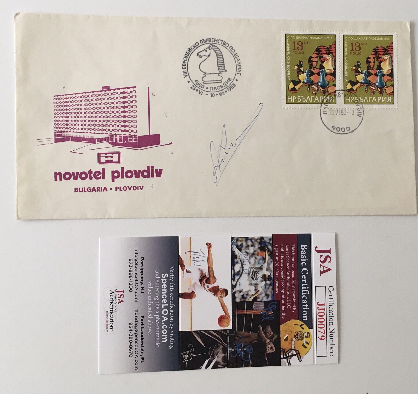 Anatoly Karpov Signed Autographed First Day Cover JSA Cert Chess Grandmaster
