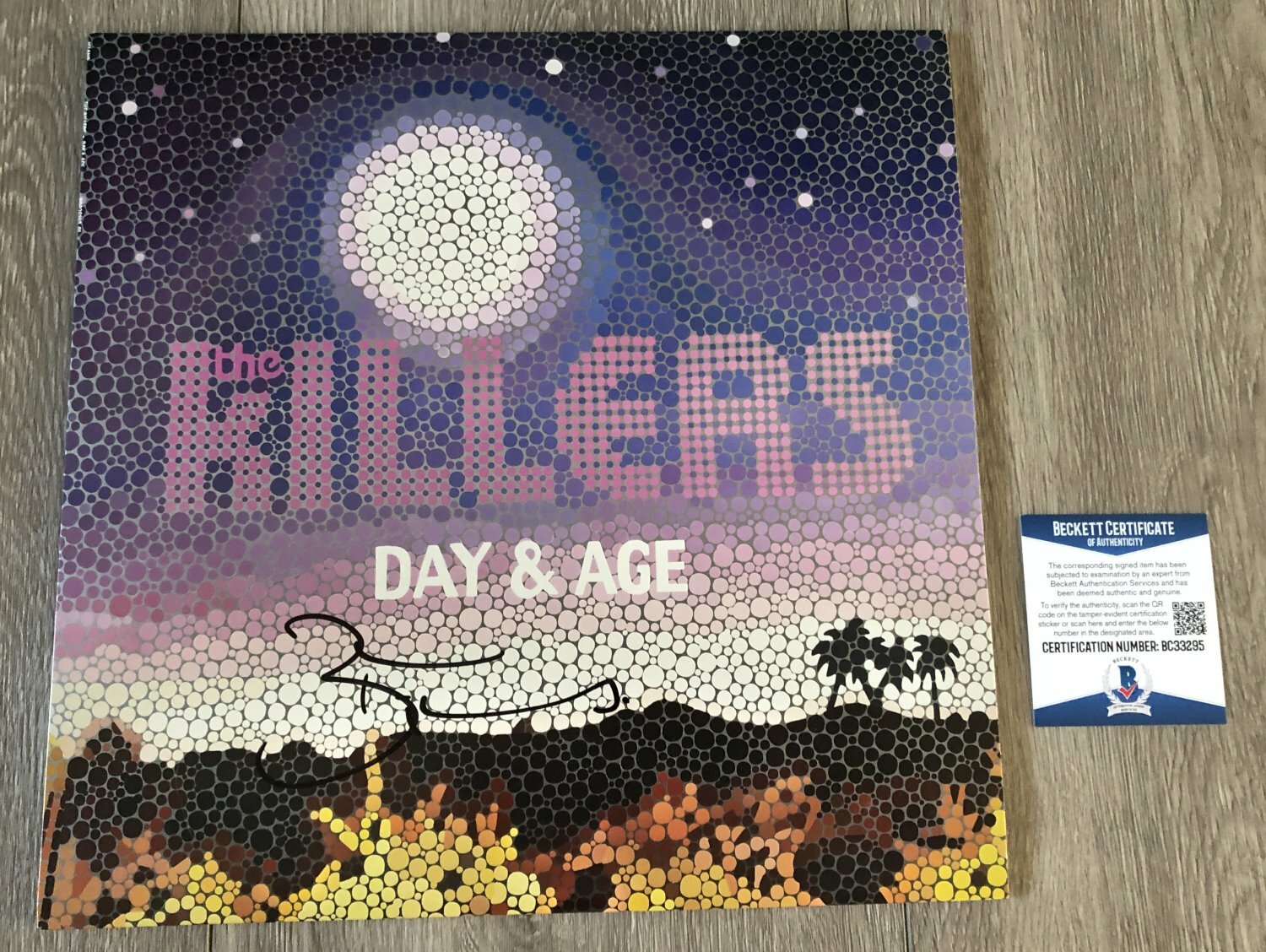 BRANDON FLOWERS SIGNED THE KILLERS DAY & AGE ALBUM w/EXACT PROOF BECKETT BAS COA
