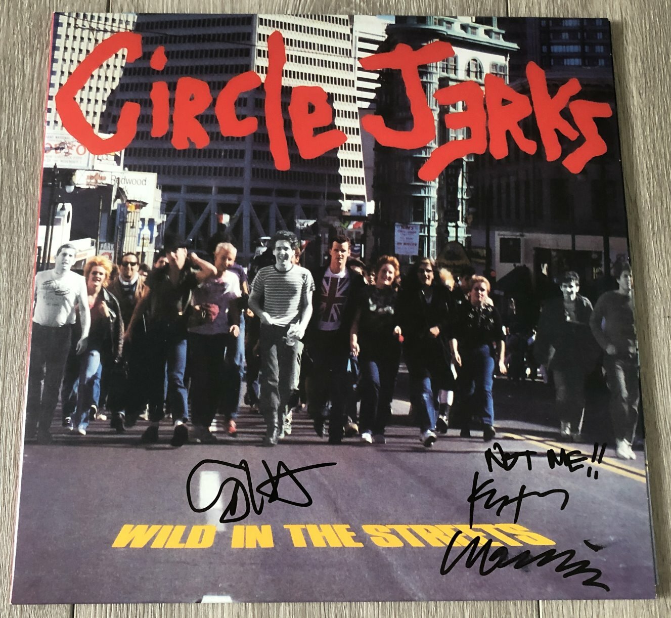CIRCLE JERKS SIGNED WILD IN THE STREETS VINYL ALBUM KEITH MORRIS +1 wEXACT PROOF
